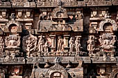 The great Chola temples of Tamil Nadu - The Airavatesvara temple of Darasuram. Detail of the south face of the vimana 